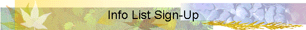Info List Sign-Up